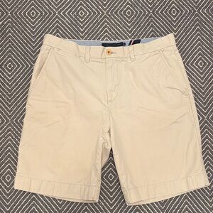 Tommy Hilfiger Cream Flat Front Men Shorts